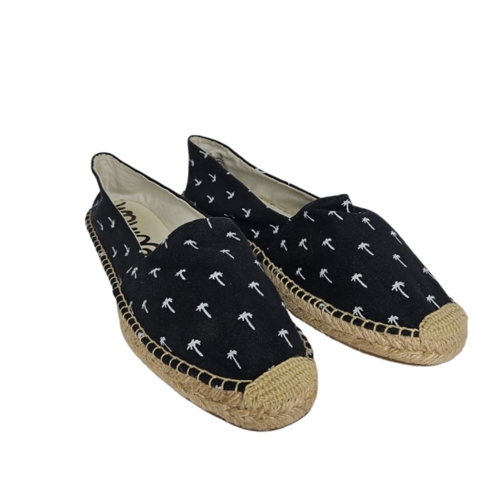 Sam Edelman Verona Navy Palm Tree Espadrille Slip On Loafer Size 11